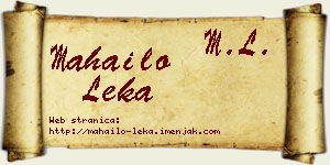 Mahailo Leka vizit kartica